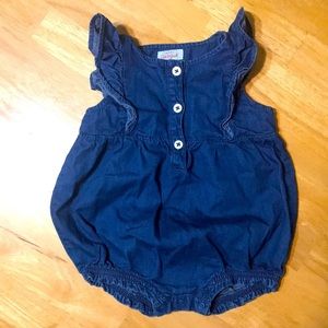 Denim blue romper.